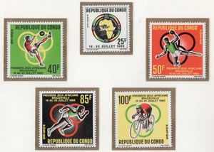 1965 - Repubblica del Congo - Giochi africani di Brazzaville, 5 val. MNH** - Picture 1 of 1