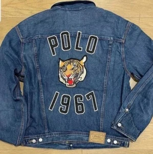Chaqueta de camionero de mezclilla Polo Ralph Lauren Tiger 1967 para hombre talla grande y alta XLT NUEVA CON ETIQUETAS - Imagen 1 de 5