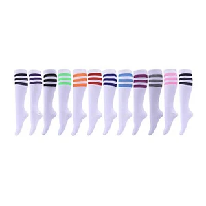 Knee High Socks Women lady Girl Uniform School 12 Pairs Size 9-11 Wholesale Lot - Picture 1 of 41