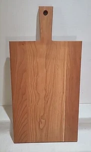 Handmade Cherry Wood Solid Charcuterie Cutting Board  Handled 23" X 12" - Picture 1 of 5