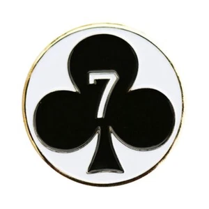 7 of Clubs Lucky Golf Ball Marker & Hat Clip - Picture 1 of 2