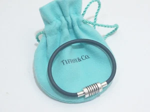 Tiffany & Co. Silber Paloma Picasso Groove XS Surfer Kautschuk Armband - Bild 1 von 6