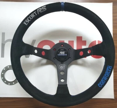 Sports Steering Wheel Suede Ford Escort Rs Cosworth 13 25/32in/3 11/32in - Image 1 of 4