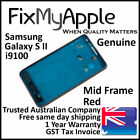 Lunette milieu de cadre rouge Samsung Galaxy S2 i9100 boîtier support central remplacement