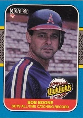 #41 Bob Boone - California Angels - 1987 Donruss Highlights Baseball - Image 1 of 1