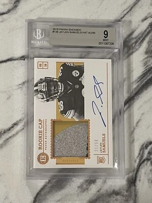 2018 Panini Encased #138 Jaylen Samuels Rookie Patch Hat Auto /50 Mint 9 Sick - Image 1 of 2