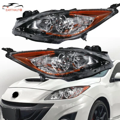 2PCS Left&Right Pair Headlamp For 2010 2011 2012 2013 Mazda 3 Halogen Headlight - Image 1 of 4