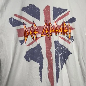 Camiseta Gigante Vintage Def Leppard Bandera Británica Peso Pesado Banda Camiseta Talla Grande - Imagen 1 de 5