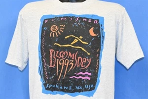 vtg 90s NIKE SWOOSH BLOOMSDAY LILAC RUN SPOKANE WA FINISHER 1993 t-shirt LARGE L - Picture 1 of 4