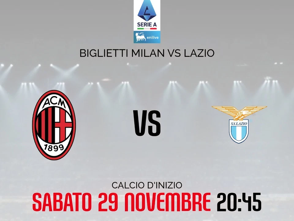 Sottocosto! Biglietto Milan-Lazio 29/11/25 .Secondo Verdere 239. Necessaria Crn - Immagine 1 di 1