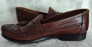 Giorgio Brutini Bartell Brown Leather Tassel Dress Loafer Shoes Men's 9.5M - Picture 1 of 13