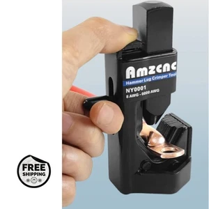 AMZCNC Hammer Lug Crimper Tool - 0000 AWG Akku und Schweißkabel Neu... - Bild 1 von 3