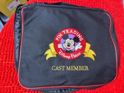 Disney Pin Trading Bag Cast Member Storage Bag Case Binder Large 14” X 12” Used - Image 1 of 4