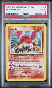 PSA 2 Ho-oh Neo Revelation 07/64 Holo Foil Rare 2001 Pokemon WoTC Good - Picture 1 of 2