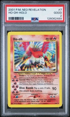 PSA 2 Ho-oh Neo Revelation 07/64 Holo Foil Rare 2001 Pokemon WoTC Good - Image 1 of 2