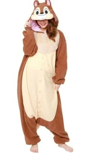 SAZAC Disney Chip Fleece Costume Pajamas Kigurumi Unisex Chip 'n Dale jp - Picture 1 of 6