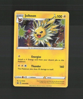 Jolteon SWSH094 Sword & Shield Black Star Promo Holo Pokemon Card NM - Image 1 of 4