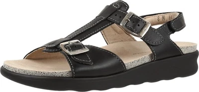 SAS Women's Captiva T Strap Sandal Black Leather 7.5 N - Image 1 of 3