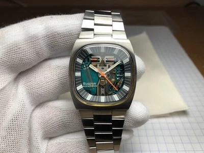 Restored SWISS 1974 Bulova Accutron Spaceview #7396 Tuning Fork 2141 Men's Watch - Image 1 of 4