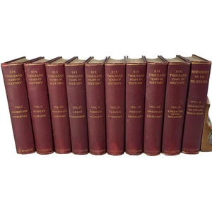 Six Thousand Years History Complete 10 Volume Set - E.R. DuMont 1900 - Picture 1 of 20