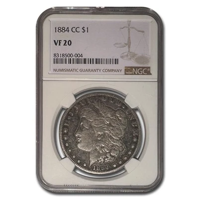 1884-CC Morgan Dollar VF-20 NGC - Image 1 of 3