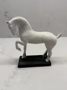Estatua de bronce del Caballo Imperial Chino de Xian Franklin Mint 1985 6" lavado blanco - Imagen 1 de 24