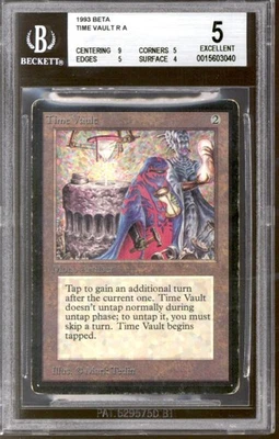 Magic MTG Beta Time Vault BGS 5 (9, 5, 5, 4) MODERATELY PLAYED MP - Image 1 of 2