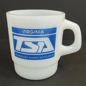 Taza de vidrio con leche Galaxy TSA Virginia Technology Student Assoc de colección hecha en México - Imagen 1 de 7