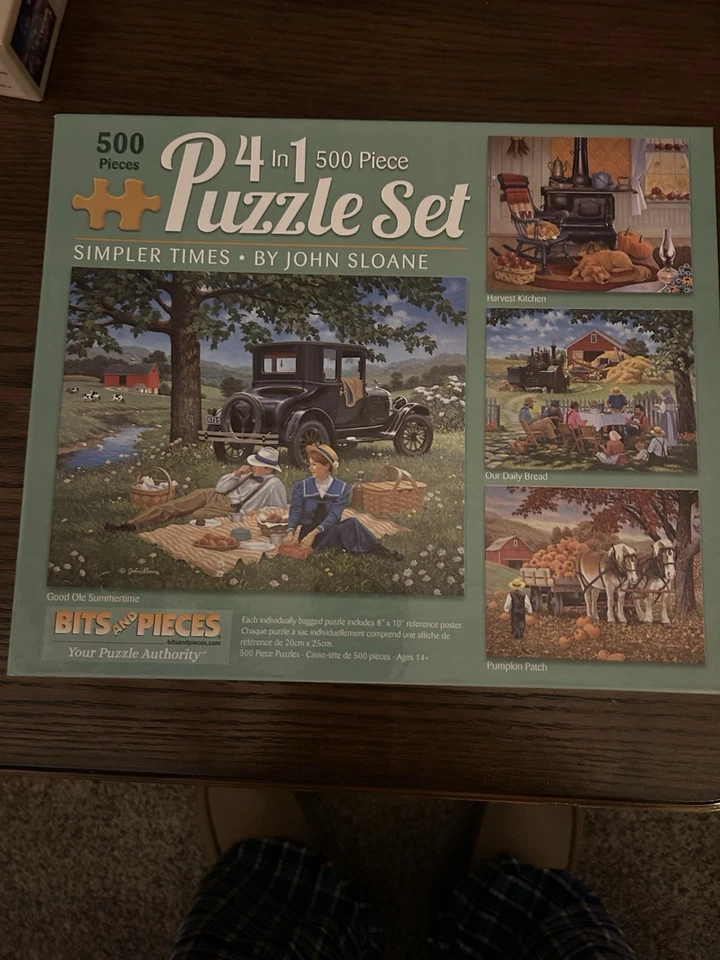 Bits and Pieces🧩- 4-In-1 Multi-Pack🧩500 Piece Jigsaw Puzzles for Adults - Image 1 of 1