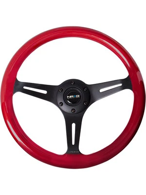 NRG Classic Wood Grain Steering Wheel 350mm Red Pearl/Flake Paint (ST-015BK-RD) - Image 1 of 4