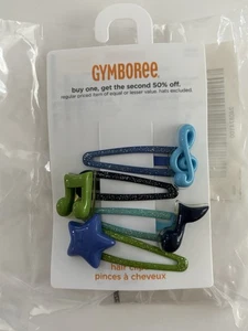 Gymboree Full Of Glee Line Hair Clips Barrettes Accessories Music Notes NWT - Picture 1 of 1