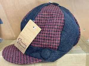 New ladies one size baker hound tooth tweed inhand showing hat navy/red cap - Picture 1 of 4