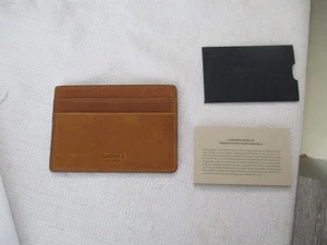 Shinola Detroit Echtleder Kartenetui 6 Fächer Geldbörse USA hellbraun camel - Bild 1 von 3