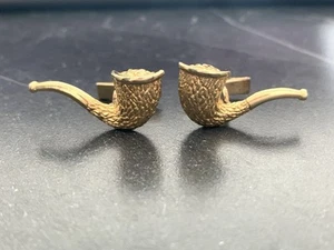 Vintage Finnwick & Sailors Sterling Pipe Cufflinks, Hallmark, Signed - Picture 1 of 5
