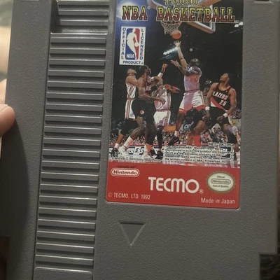 Tecmo NBA Basketball Tested NES Original Nintendo Video Game Cartridge - Image 1 of 2