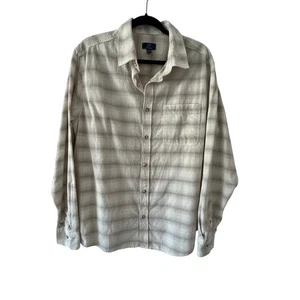 George White & Gray Corduroy Plaid Shirt Men’s Size XL Long Sleeve Winter Fall - Picture 1 of 9