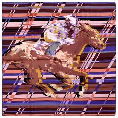 NIB Authentic HERMES Scarf 35/90cm PHOTO FINISH Horse Riding 100% Silk Dimitri  - Image 1 of 4