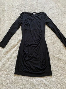 Diane Von Furstenberg Women Long Sleeve Sheath Pullover Dress Black Size 0 - Picture 1 of 7