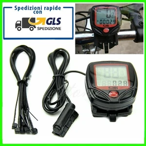 CONTACHILOMETRI TACHIMETRO DA BICI BICICLETTA DIGITALE IMPERMEABILE CONTA KM MTB - Foto 1 di 1