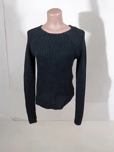 Replay Knitwear Women's Knit Sweater Black Navy Size M - Picture 1 of 7
