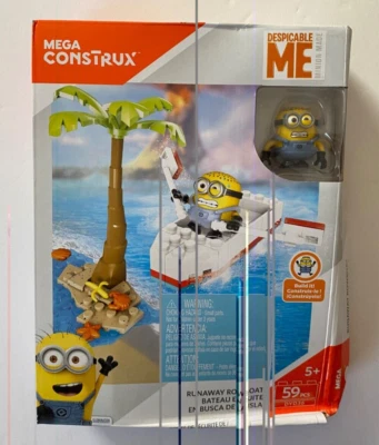 Mega Construx Despicable Me MINION Runaway bote de remos juego de 59 piezas nuevo en caja Foto 1 de 4