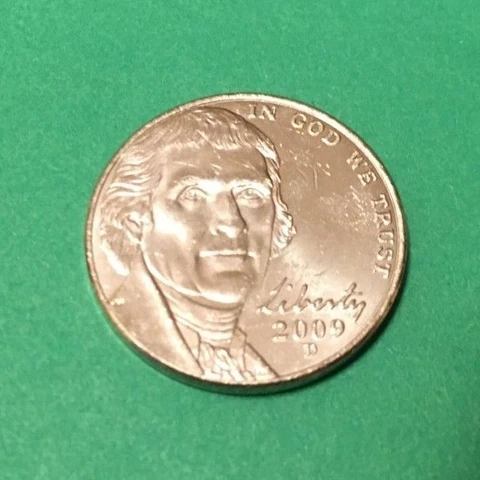 2009 D Jefferson Nickel Uncirculated Condition Very Low Mintage Cover