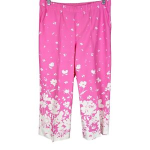 Isaac Mizrahi Women's Petite 24/7 Stretch Crop Wide-Leg Pants Candy Pink 0P Size