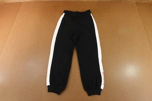 DKNY Girls Size 7 Black White Striped Pull On Jogger Pant New - Picture 1 of 11