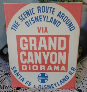 GRAND CANYON DIORAMA Disneyland RR Leinwand Vintage 8x10 Schild Disney - Bild 1 von 1