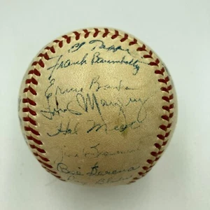 Earliest Known Ernie Banks Pre Rookie 1953 Chicago Cubs Team Signed Baseball JSA - Picture 1 of 10