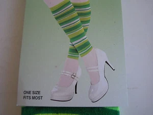 St. Patricks Day irish Green Striped Leg Warmers ~NEW~ - Picture 1 of 5