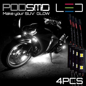 Rock Motorcycle Neon Lights White Underbody Glow LED Kit for Suzuki GSXR 1000 - Picture 1 of 8