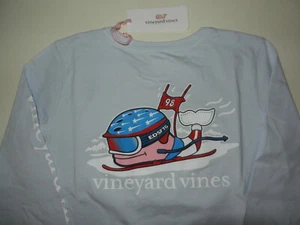 NWT GIRLS S VINEYARD VINES SKI RACE WHALE LS T-SHIRT TEE SRP $32.50 - Picture 1 of 3