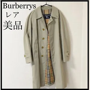 Rare made in england trench coat nova check size XL color ivory f/s from JAPAN!! - Picture 1 of 10